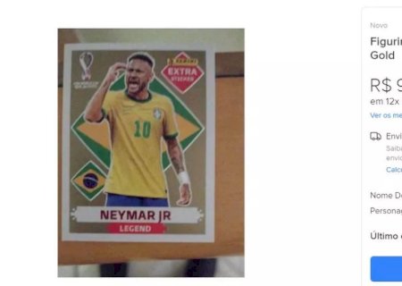 Figurinha 'impossível' de Neymar no álbum da Copa chega a valer