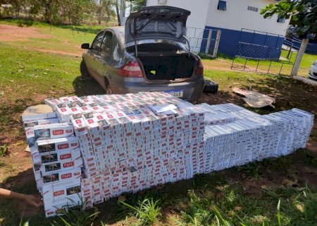 Durante policiamento, Patrulha Rural apreende carga de cigarros avaliada em 100 mil reais em Nova Andradina