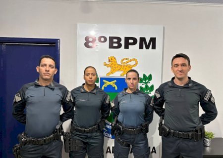 Comandante do 8º Batalhão de Polícia Militar recepciona novos Oficiais