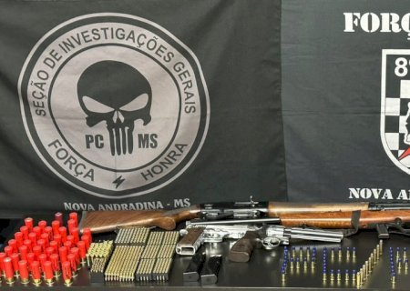 Força Tática do 8° BPM e SIG recuperam armas de fogo furtadas em Nova Andradina